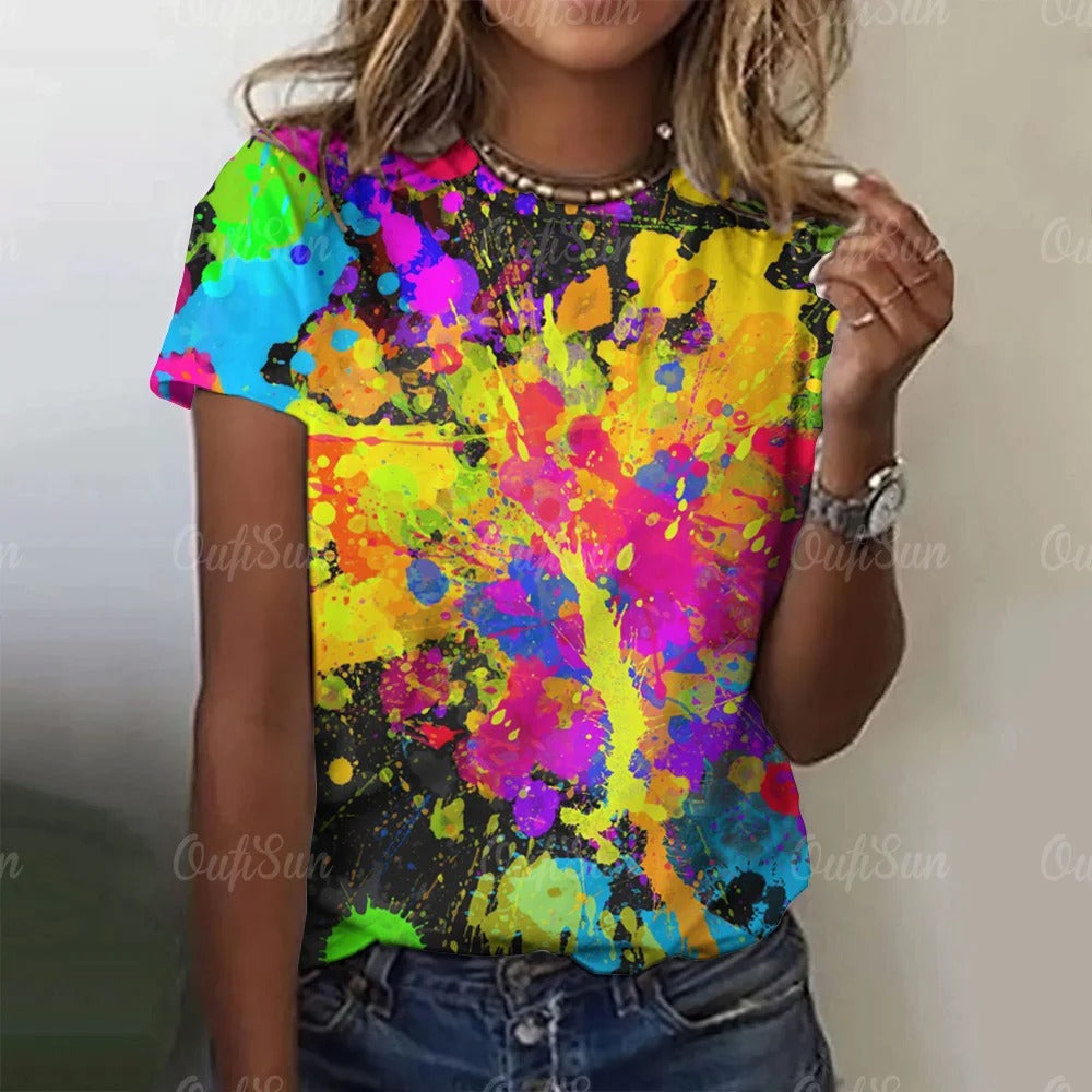 Happy Holi T-shirt For Girls #3