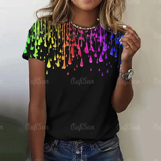 Happy Holi T-shirt For Girls #12