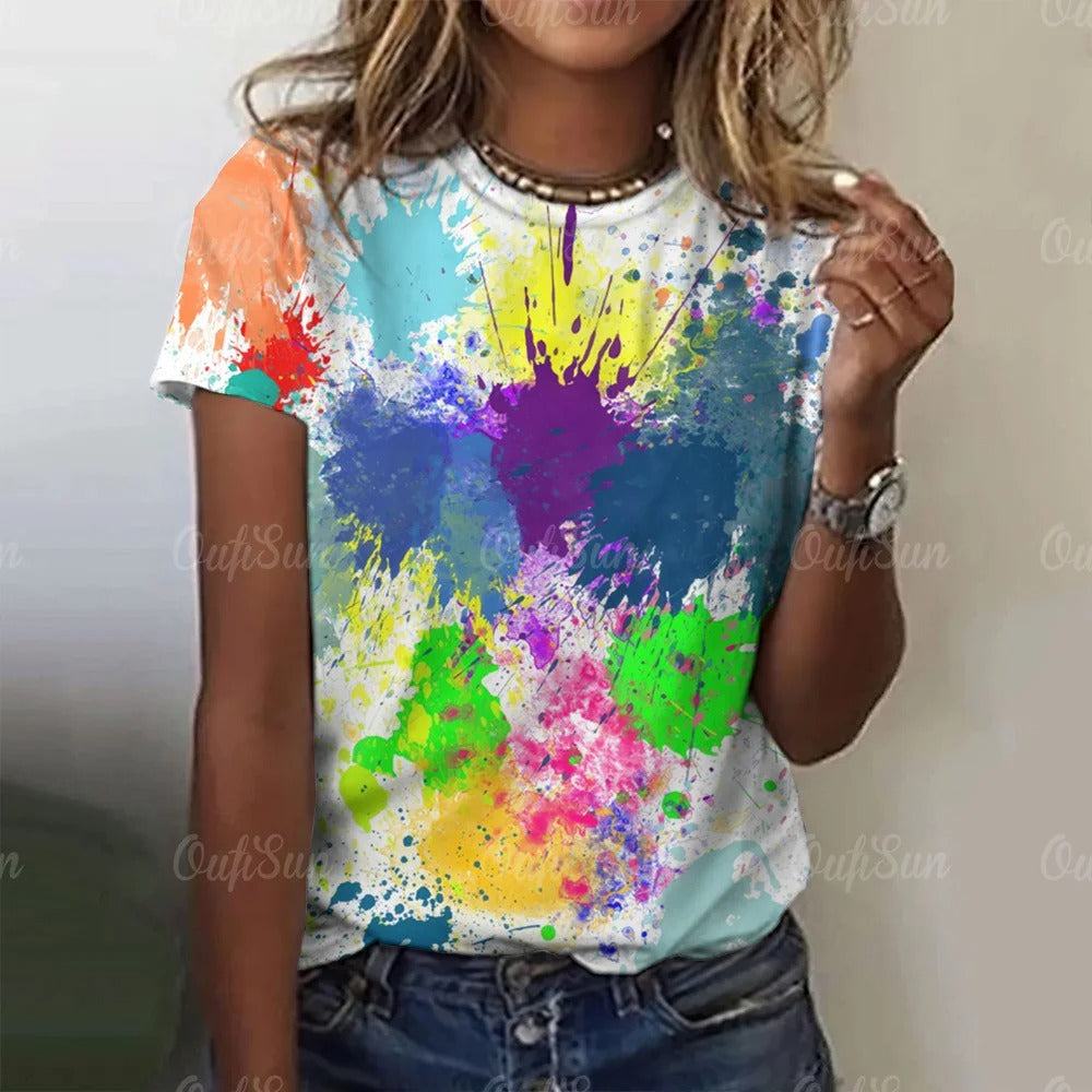 Happy Holi T-shirt For Girls #10