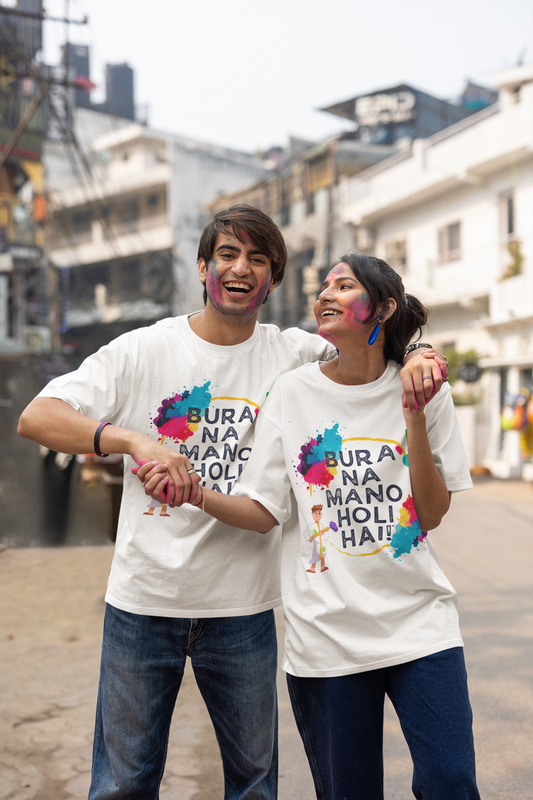 Unisex Holi T-Shirt - Bura Na Mano Holi Hain