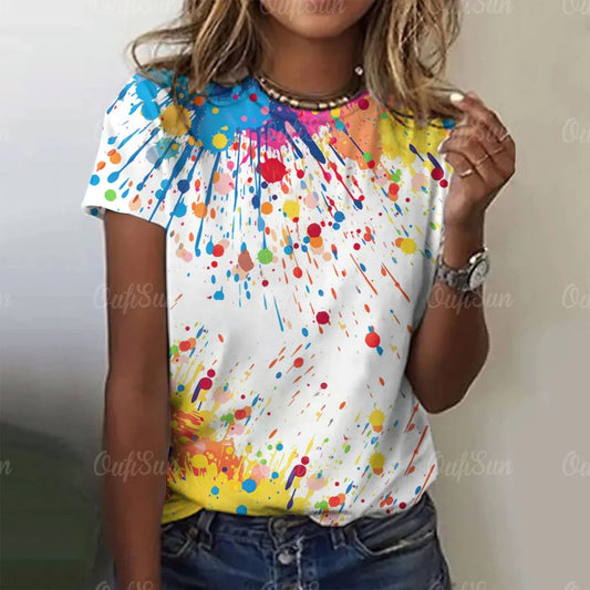 Happy Holi T-shirt For Girls #5