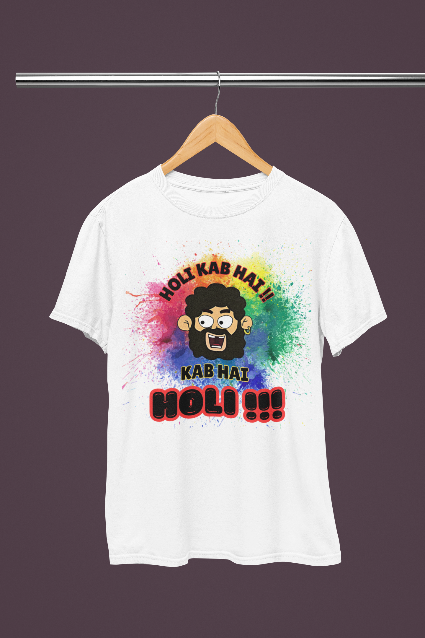 Unisex Holi T-Shirt - Holi Kab Hai!!